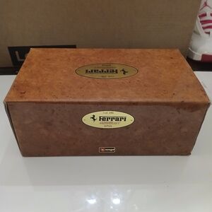 Vintage BBURAGO 1:18 1992 Ferrari 456 GT Red Diecast Car Executive Wood Display